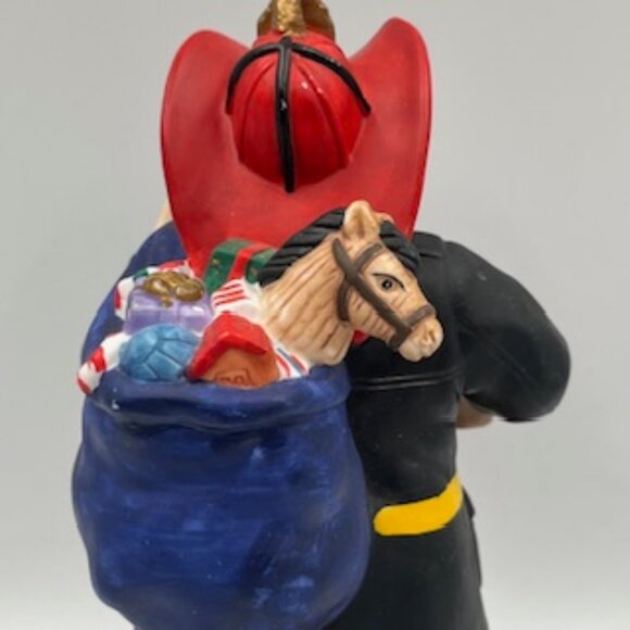 Vintage Russ Santa Collection Fireman Santa Figurine Christmas Turnouts & Bear - Picture 3 of 10